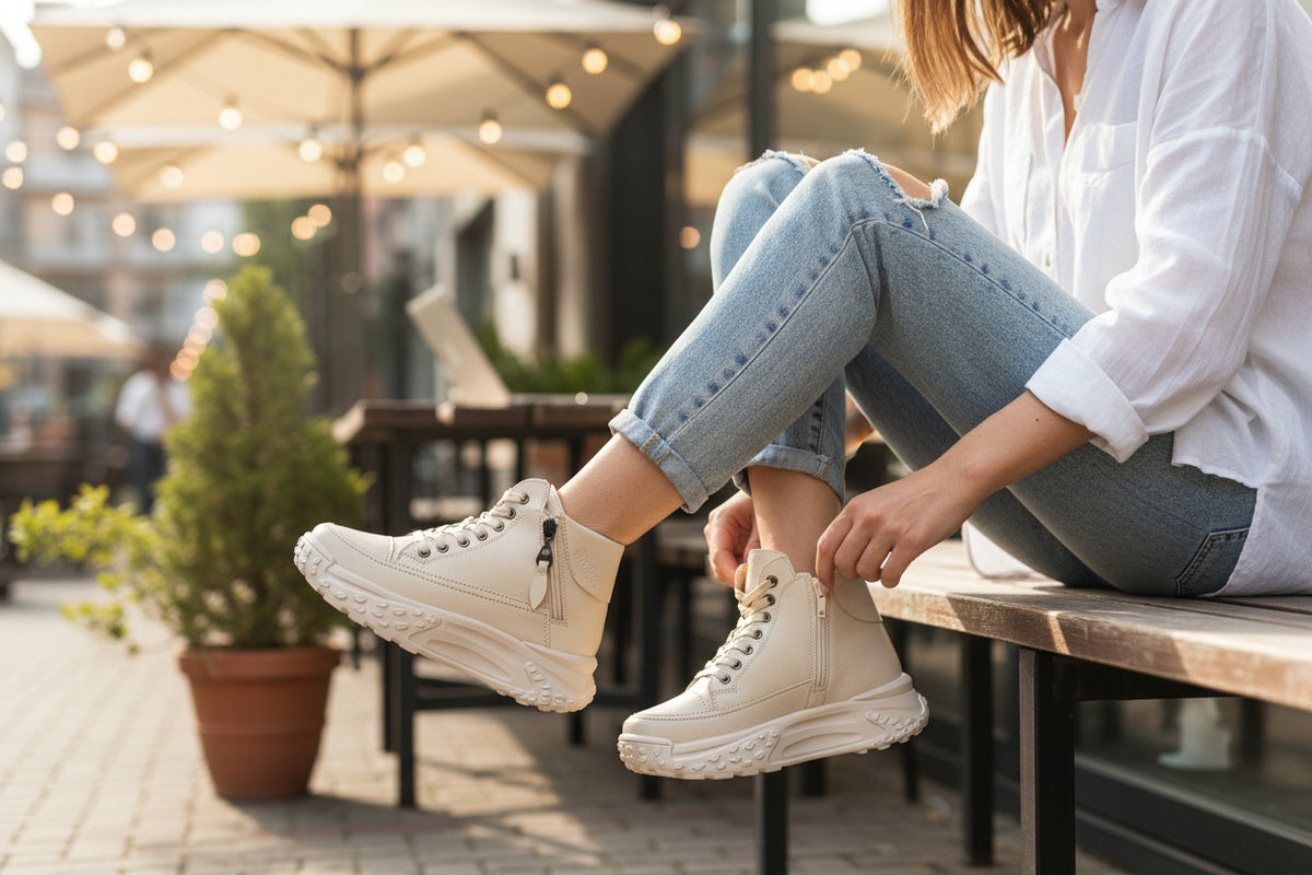 Botas Ou Xing Dama Urbanas Comodas